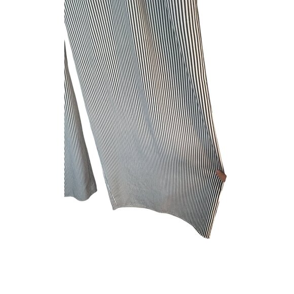 2/$30 Zara Trafaluc Size Small Black & White Striped Wide Leg Pants Side Pockets - Picture 8 of 12